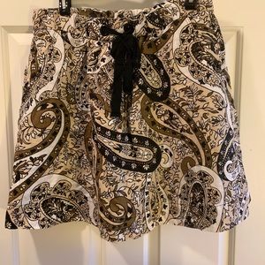 Audrey & Grace skirt, Brown paisley print